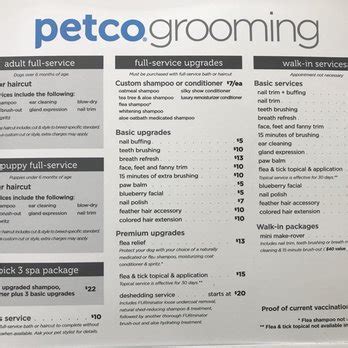 While prices may vary by service and location, Dog ear cleaning is 12 in most markets. . Petco dog wash price